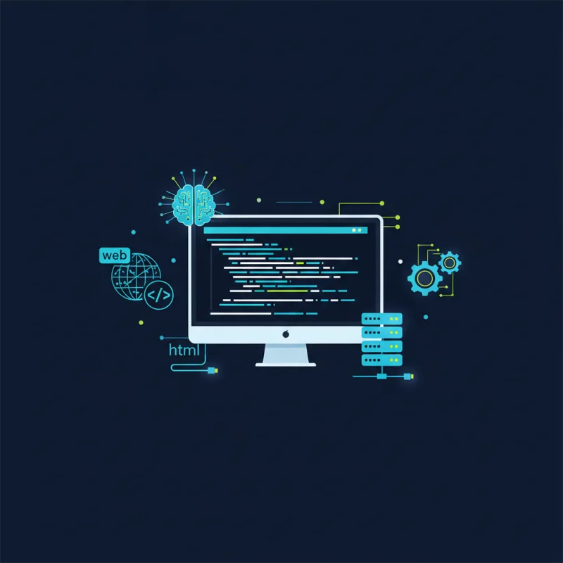 Illustration des services i-FormaSite : développement web, intelligence artificielle et automatisation